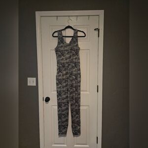NWT Bourique Gray Camouflage Jumpsuit